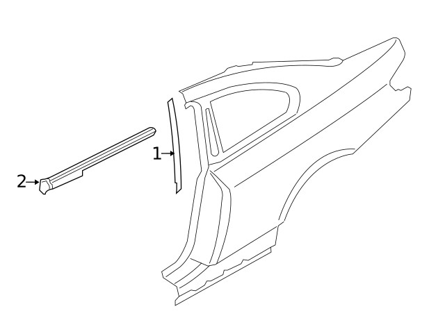 Genuine BMW Belt Molding 51-37-7-190-877