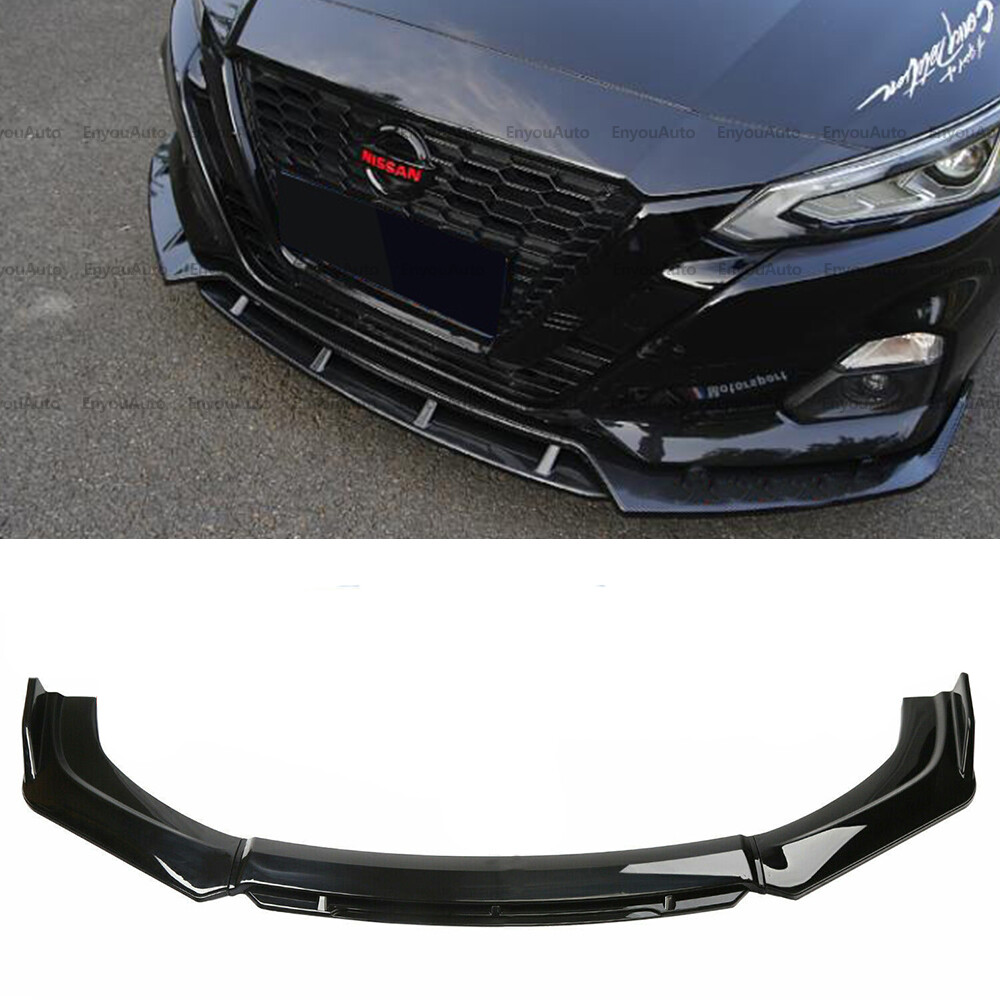 For Nissan Maxima Front Bumper Lip Spoiler Splitter Diffuser Gloss Black
