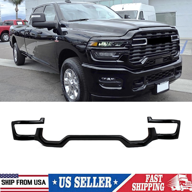 For 2025 2026 RAM 2500 Diamond Black Front Lower Grille Trim Headlight Molding