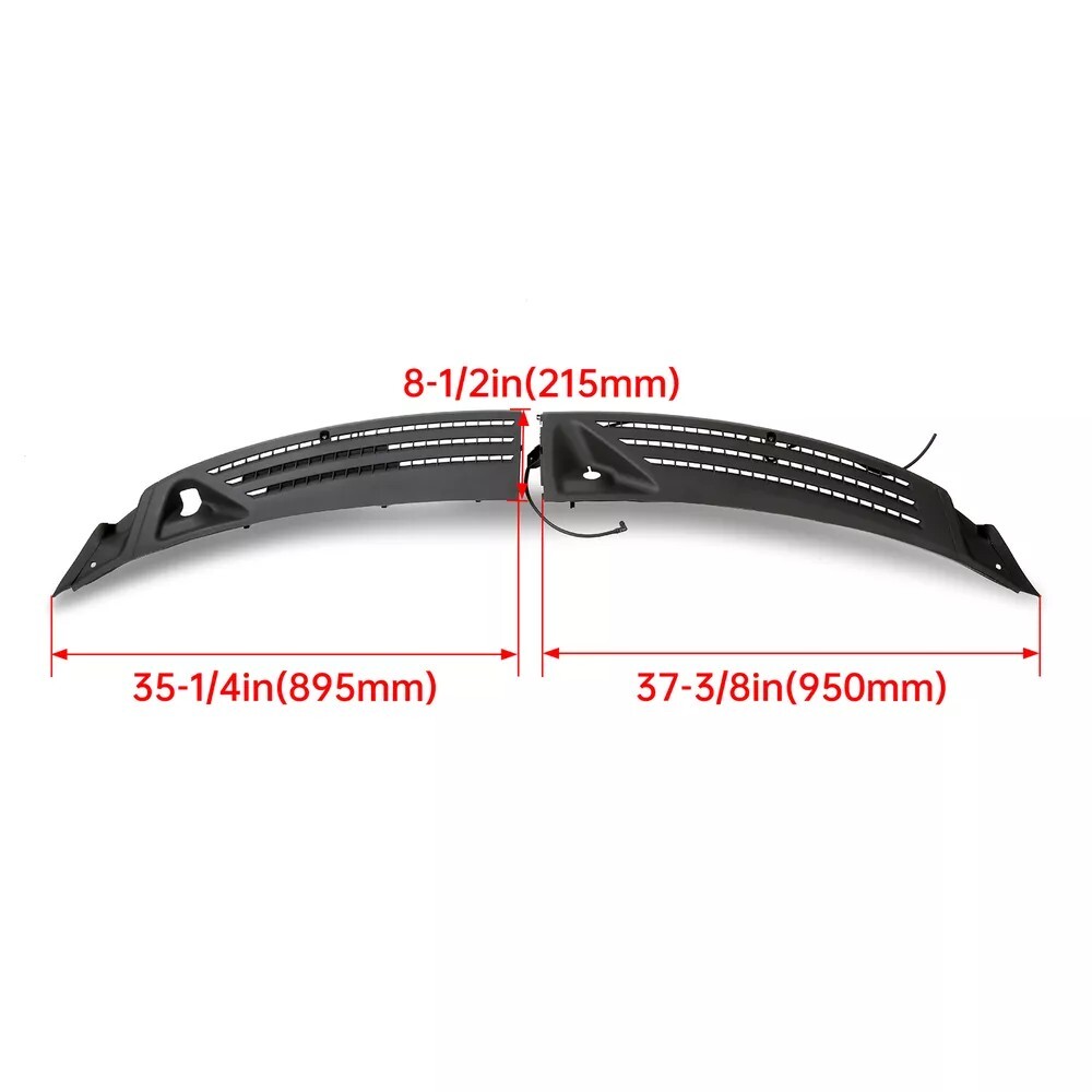 Front Outer Windshield Window Wiper Cowl Cover Black LH RH For 04-08 Ford F-150