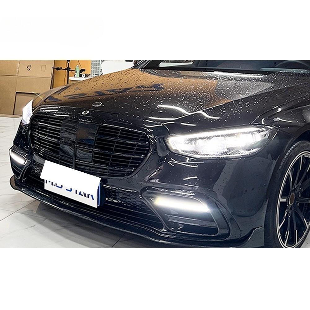 LED Fog Lamp Grill Air Vent Cover Grille For Mercedes Benz S-Class W223 2021-23
