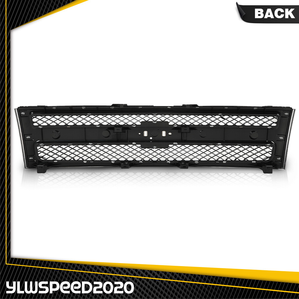 Silver Shell Grille Grill Bumper Fit For 2007-2013 Chevy Silverado 1500