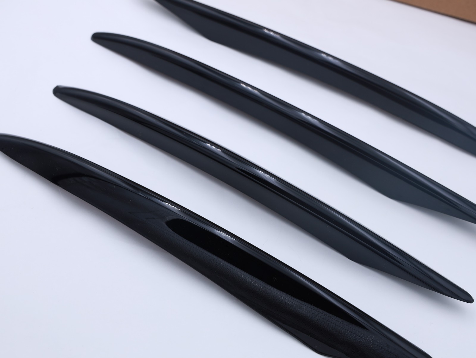 6PCS For Benz Mercedes E200 E300 E250 W213 2016-2020 Black Front Bumper Lip Kit