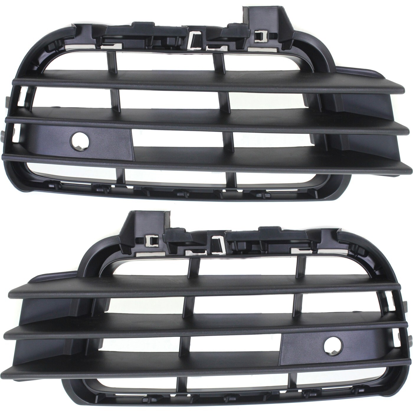 Bumper Grille For 2011-2014 Volkswagen Touareg Set of 2 LH & RH Textured Black