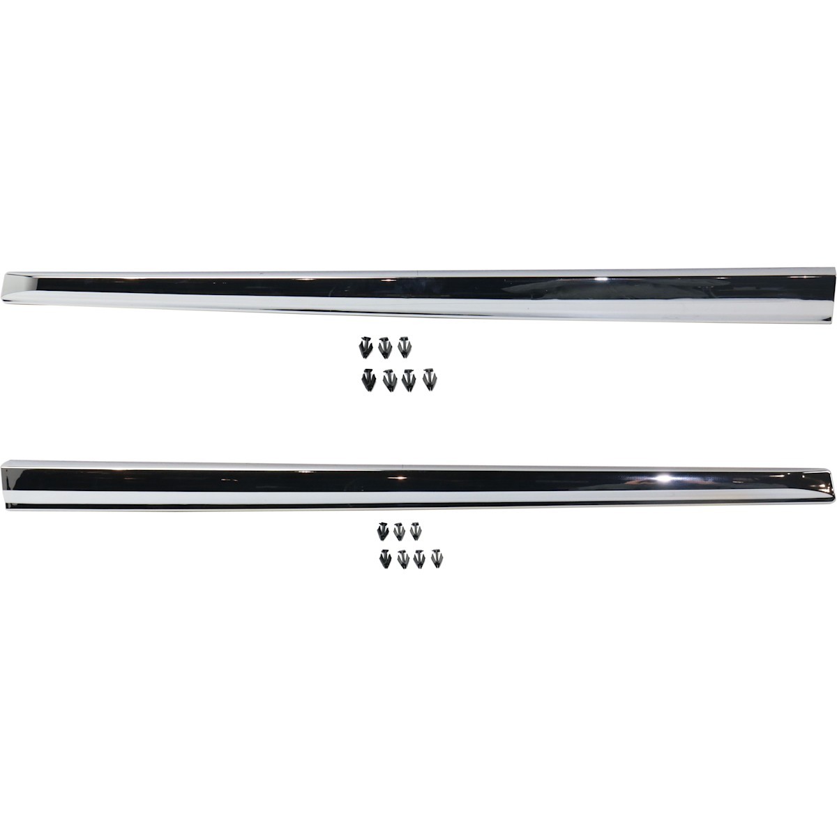 Pair Set of 2 Door Molding and Beltlines Front Left-and-Right Upper Left & Right