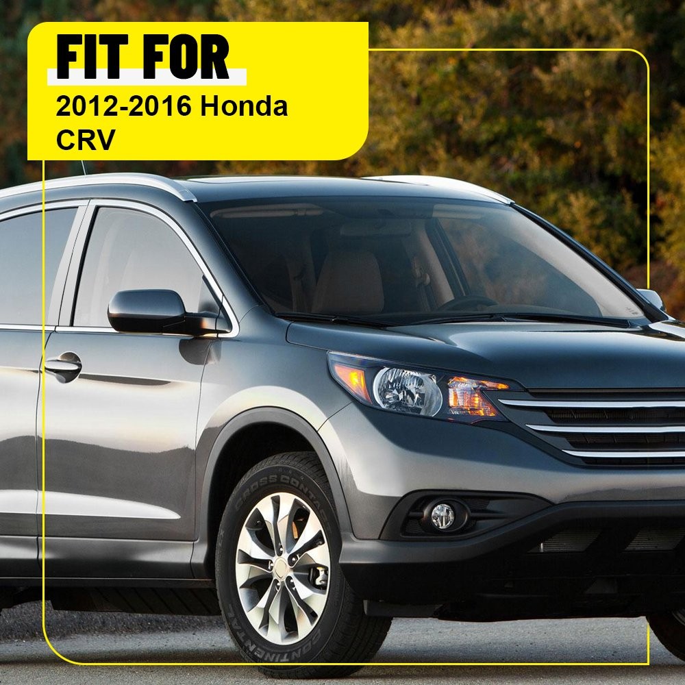 6Pcs Chrome Polycarbonate Window BC Pillar Post Cover Trim For Honda CRV 2012-16