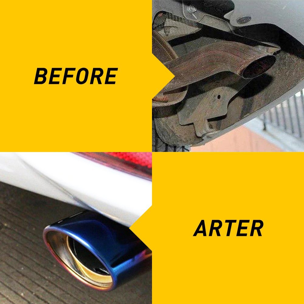 Car Exhaust Pipe Tip Tail Muffler Stainless Steel Replacement Auto Accessories E