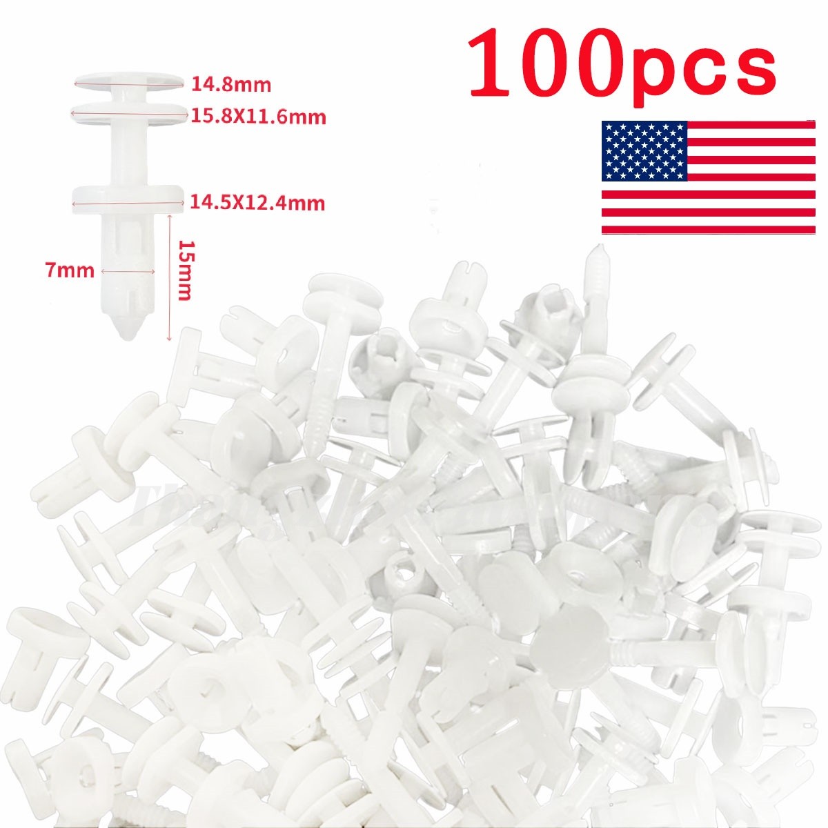 100Pcs Door Panel Retainer Clips Rivet 15960325 For GM GMC Chevrolet Chevy