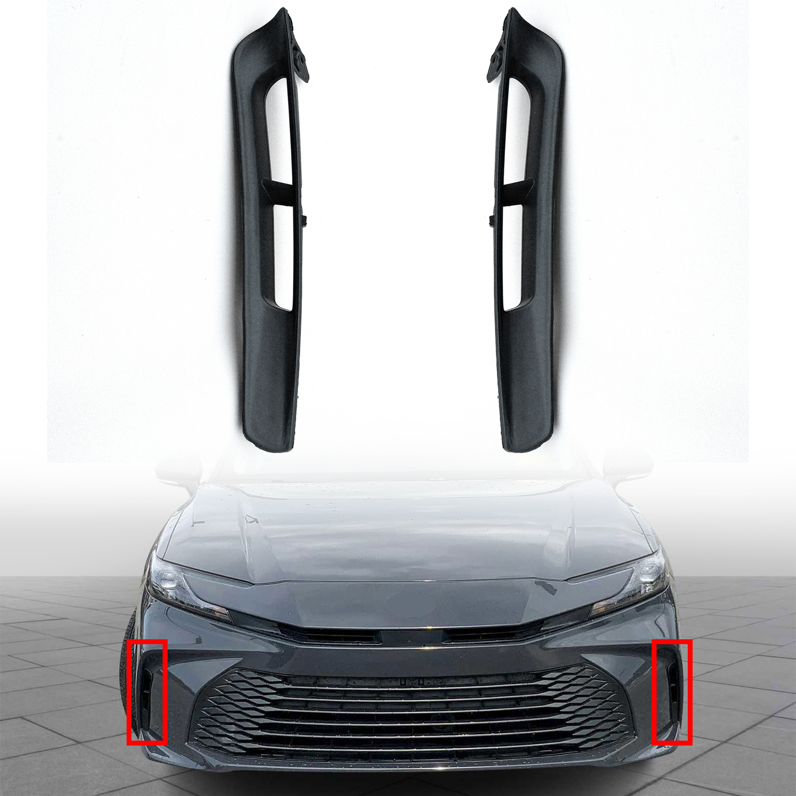 For 2025 Toyota Camry LE Front Bumper Insert Cover Molding Left&Right Side Pair