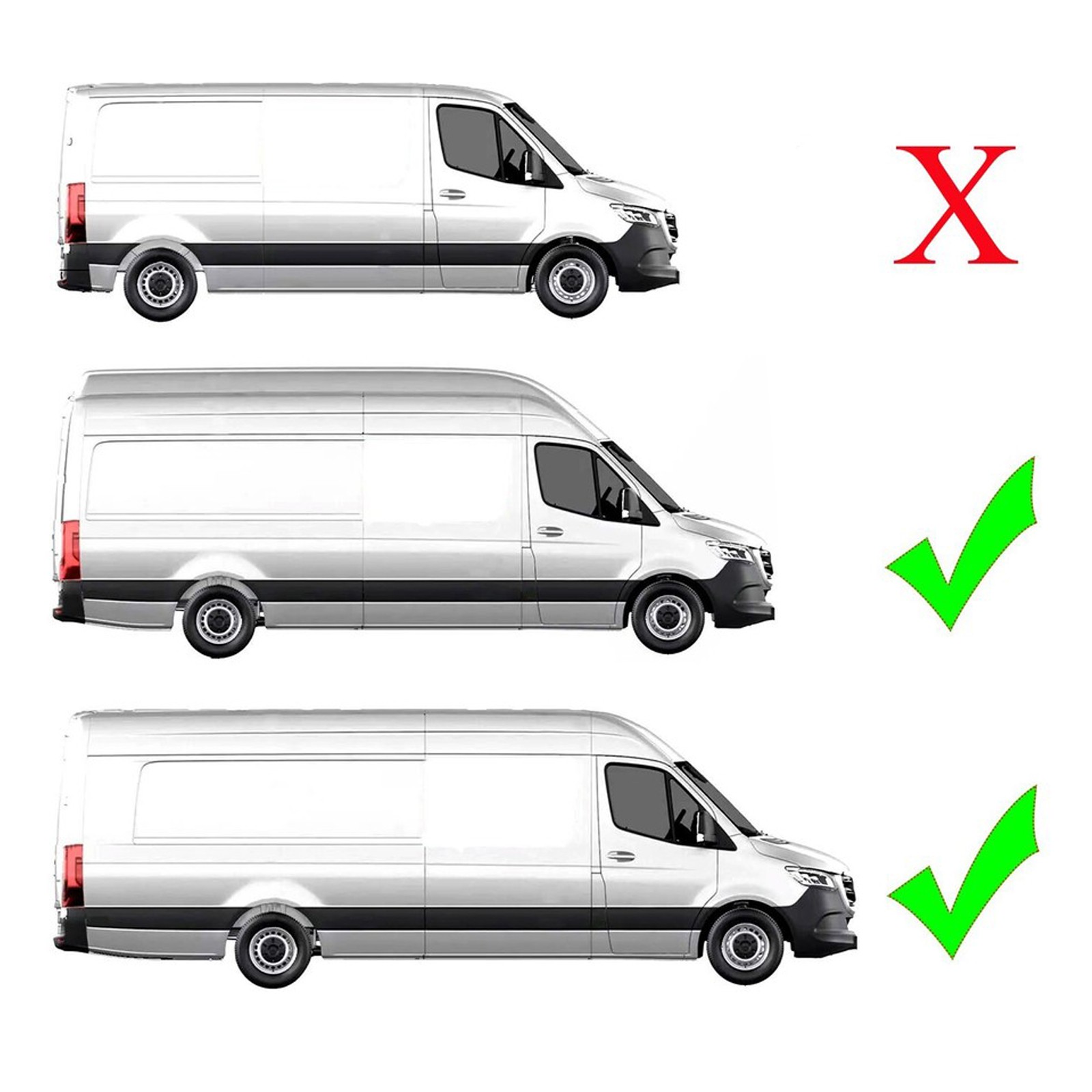 Right Rear Trim Molding Cover for 2019-2024 Mercedes Sprinter W907 170″ Models