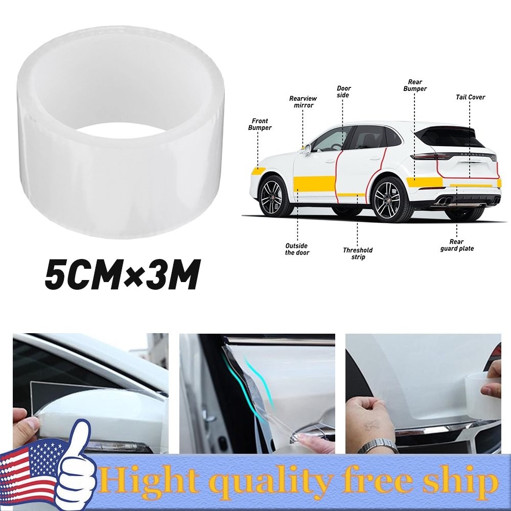 Accessories Car Door Sill Scuff Cover Plate Sticker Protector Anti-Scratch US 3M