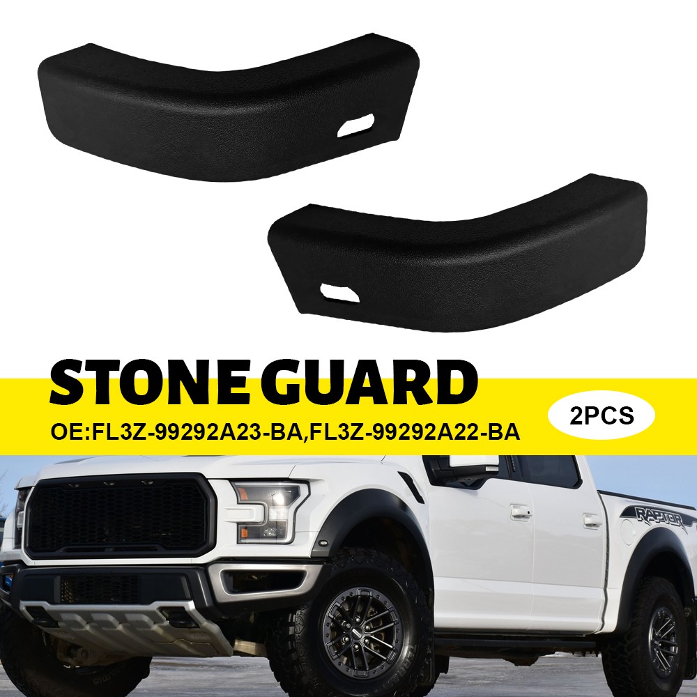 2x Stone Guard RH+LH Lower Side Trim Molding For Ford F-150 2015 2016 2017-2023