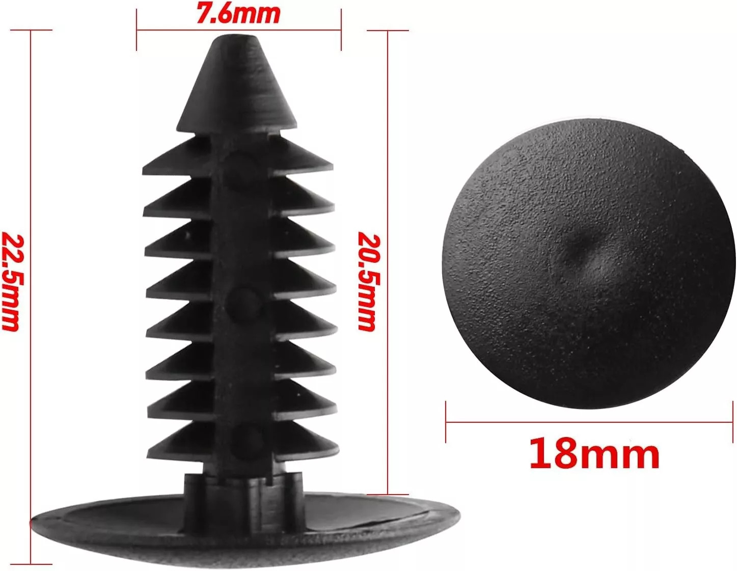 200X Bumper Fastener Clips Auto Car Hole Plastic Rivets Retainer Fender Push Pin