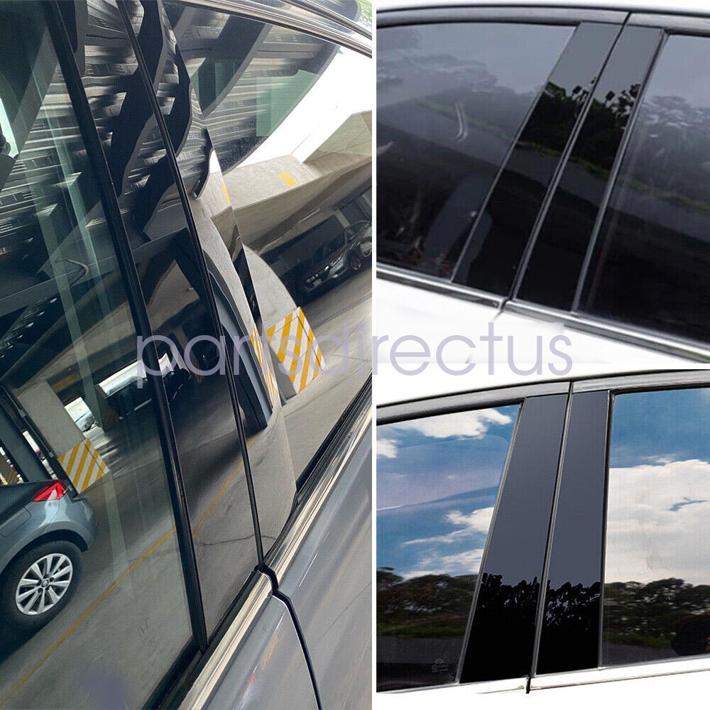 For Chevrolet Malibu 16-21 6pcs Black Window Pillar Post Door Trim Cover Set