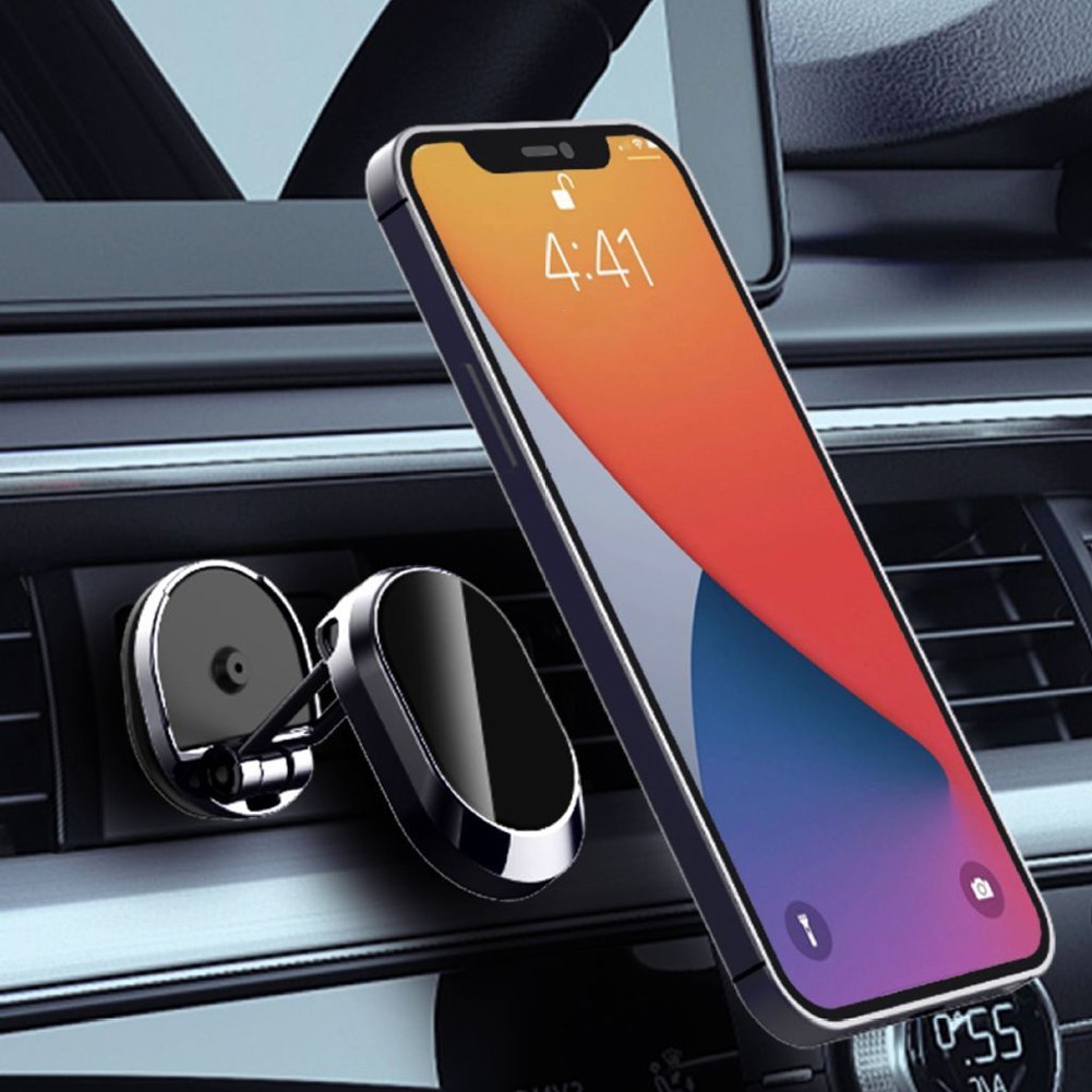 Magnetic Car Phone Holder for Dashboard Folding Mount Stand ABS Aluminum Alloy