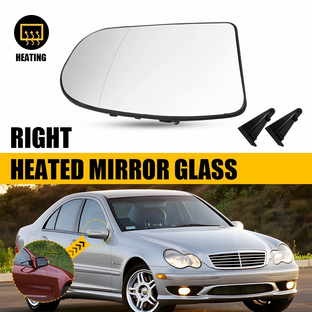 Left Right Mirror Heated Glass Base For Mercedes E/C Class W211 W203 01-07 1/2X