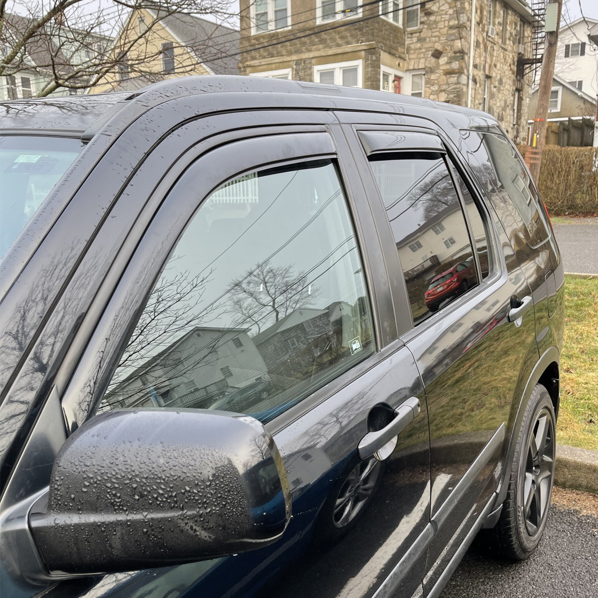 In-Channel Smoke Acrylic Rain Guard Window Visor for 2002-2006 Honda CR-V