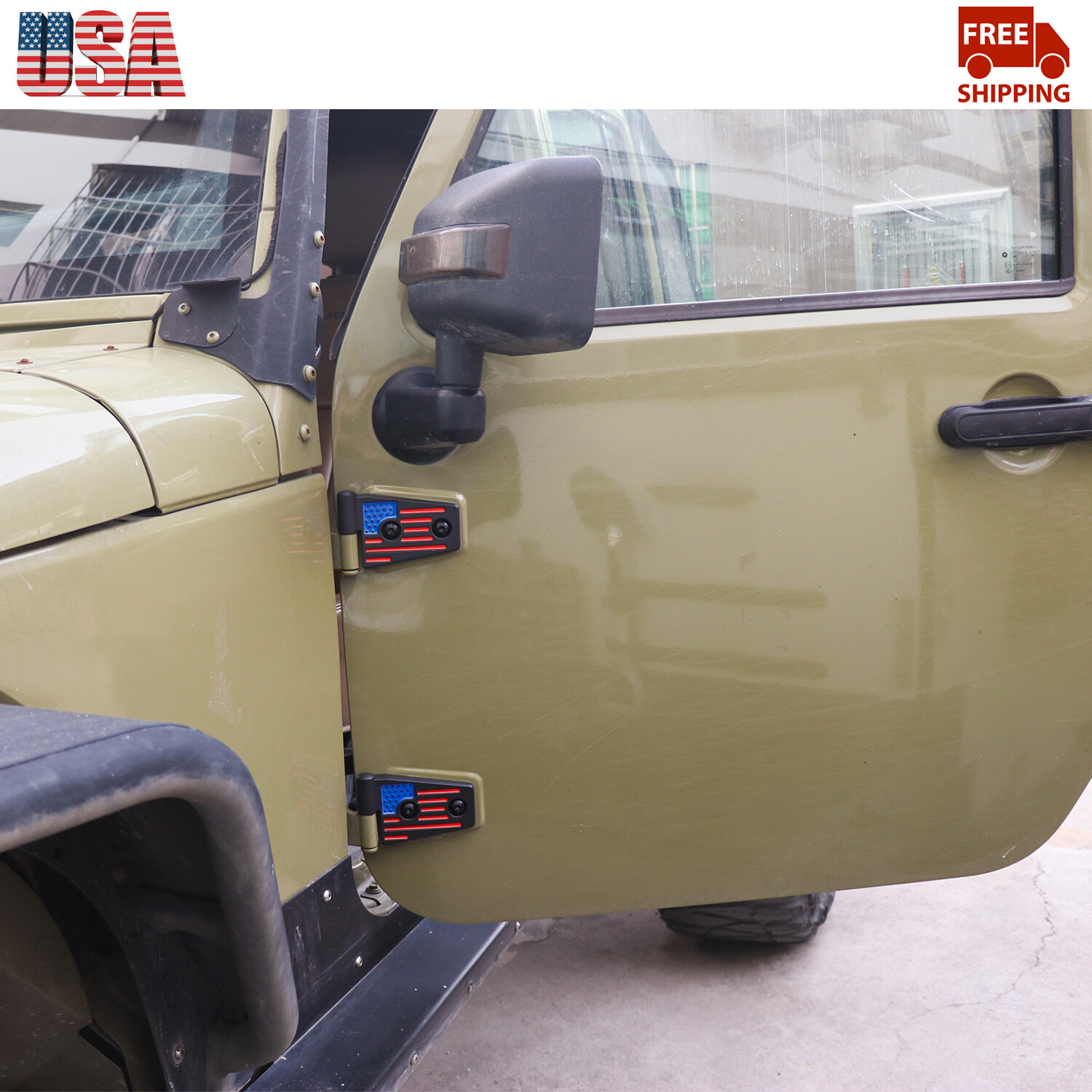 Multicolor Door Hinges Exterior Accessories For 4Door Jeep Wrangler JK 2007-2017
