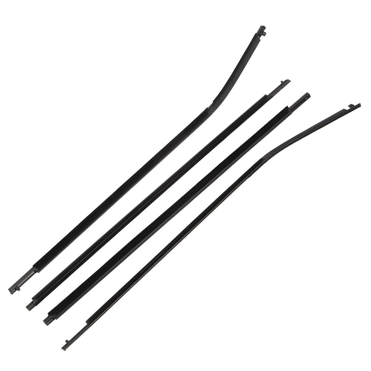 Chrome 4PCS Door Window Trim Moulding Belt Weatherstrip For Corolla 2014-2018