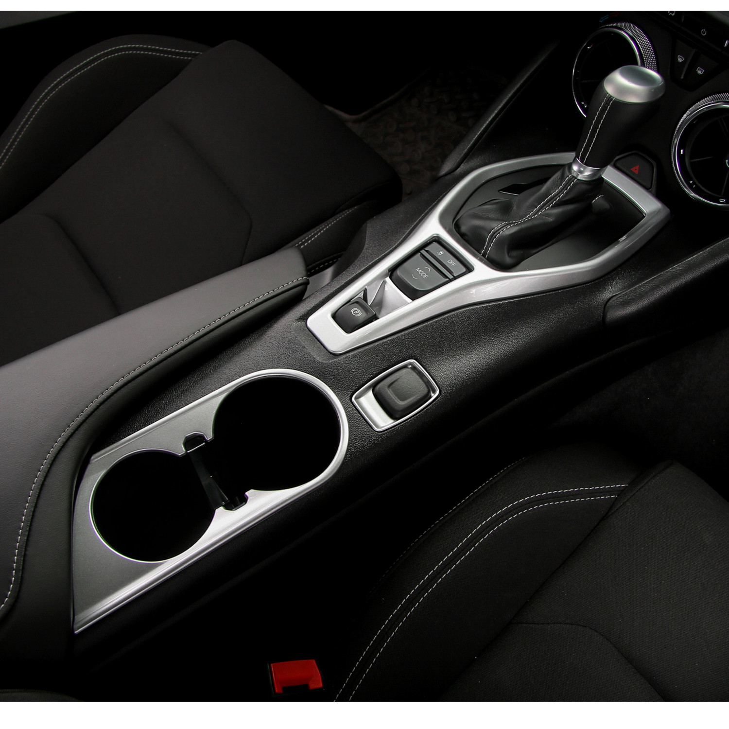 Car Inner Gear Shift Box Panel Cover Trim For Chevrolet Camaro 2017-24 Silver