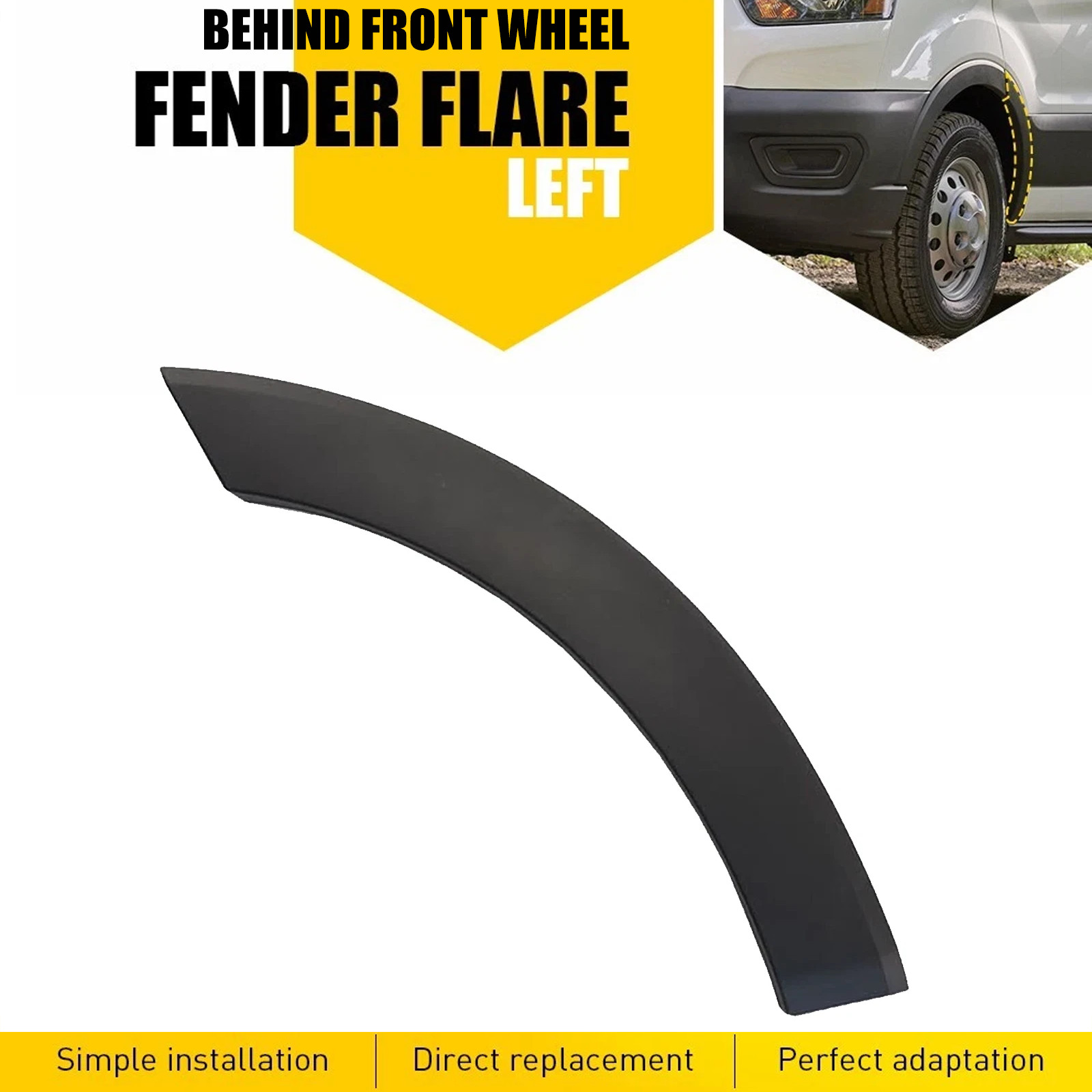FOR FORD TRANSIT 2015-2024 2022 LEFT DRIVER SIDE DOOR FENDER FLARE MOLDING TRIM