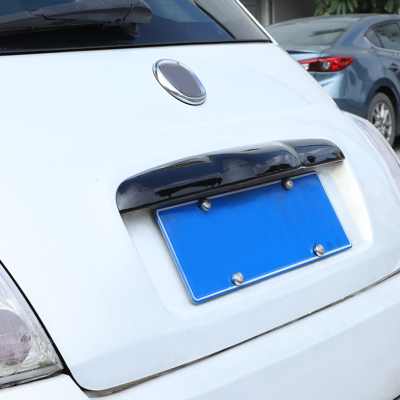 Glossy Black ABS Tailgate Trunk Handle Cover Trim For FIAT 500 2011-23