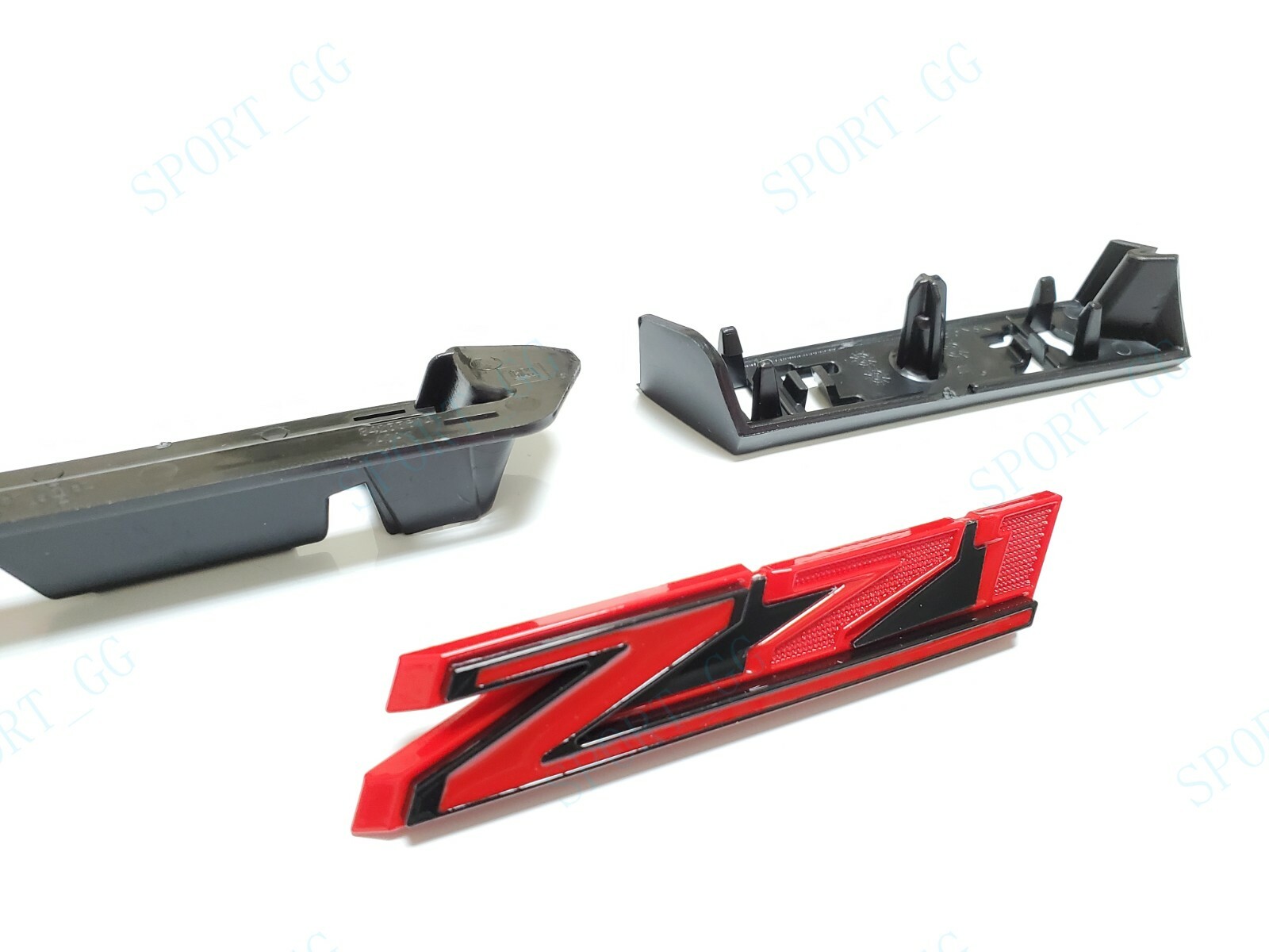 4PCS 2019-2021 Silverado 1500 Bowtie Grille Emblem Black Red Front Fender Z71