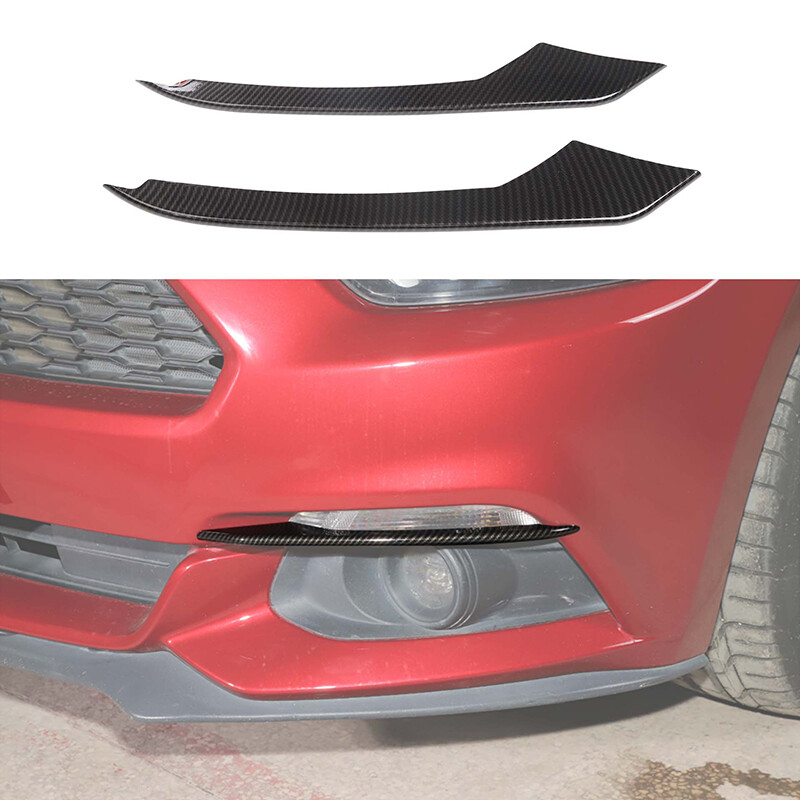 2pcs Front Eyebrow Fog Light Decors Front Lamp Cover Trim For Ford Mustang 2015+