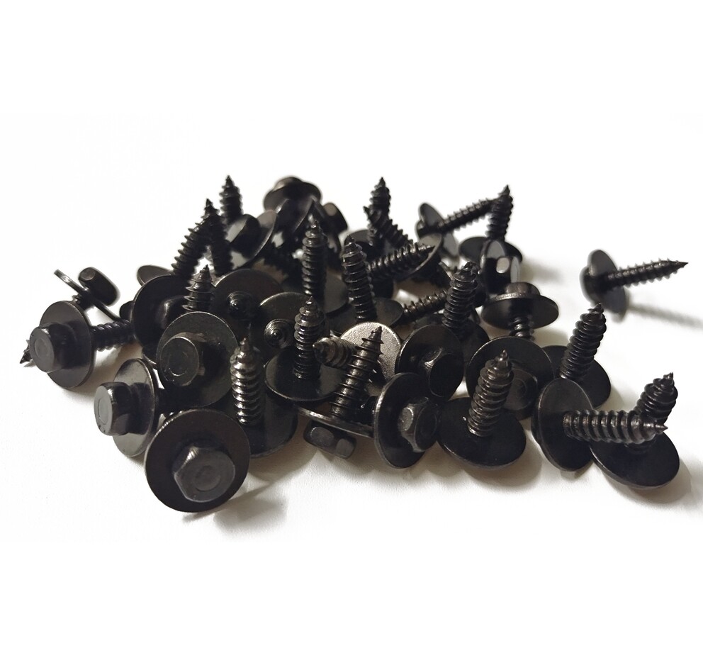 (50 Pcs) Car Body Fender Metal Screws Bumper Retainer Clips Bolts 7.8mm Hex Head
