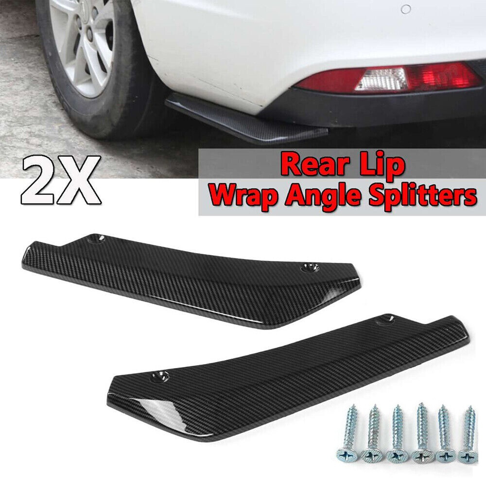 2pcs For Acura TSX TLX ILX MDX Carbon Fiber Rear Bumper Splitter Diffuser Canard