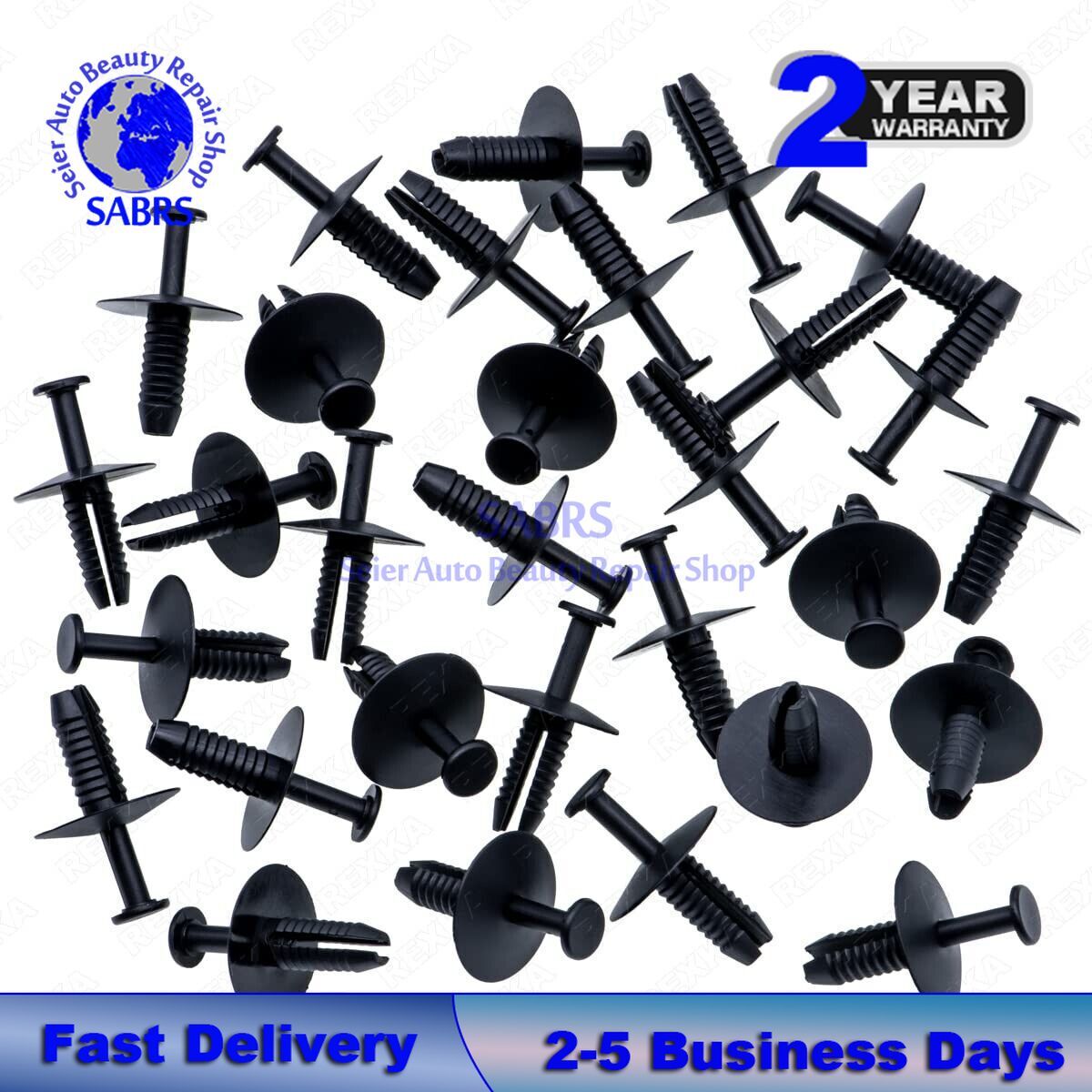 100 Pcs Plastic Expanding Retainer Rivet 6mm Bumper &Wheel Housing Cover For BMW
