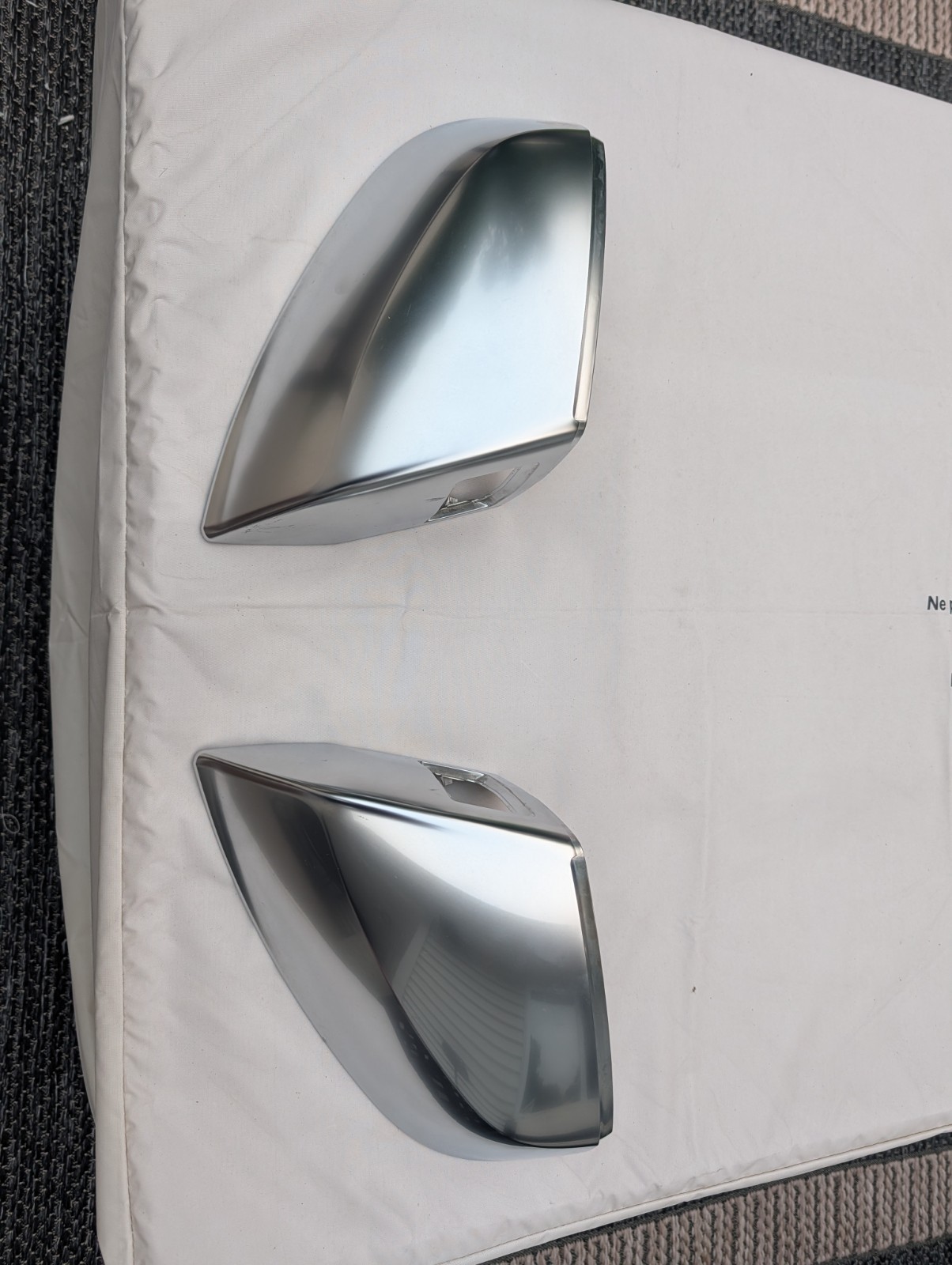 OEM Audi Q5 SQ5 2018-24 Chrome ABS Rear View Side Door Mirror Cover Cap Trim 2x