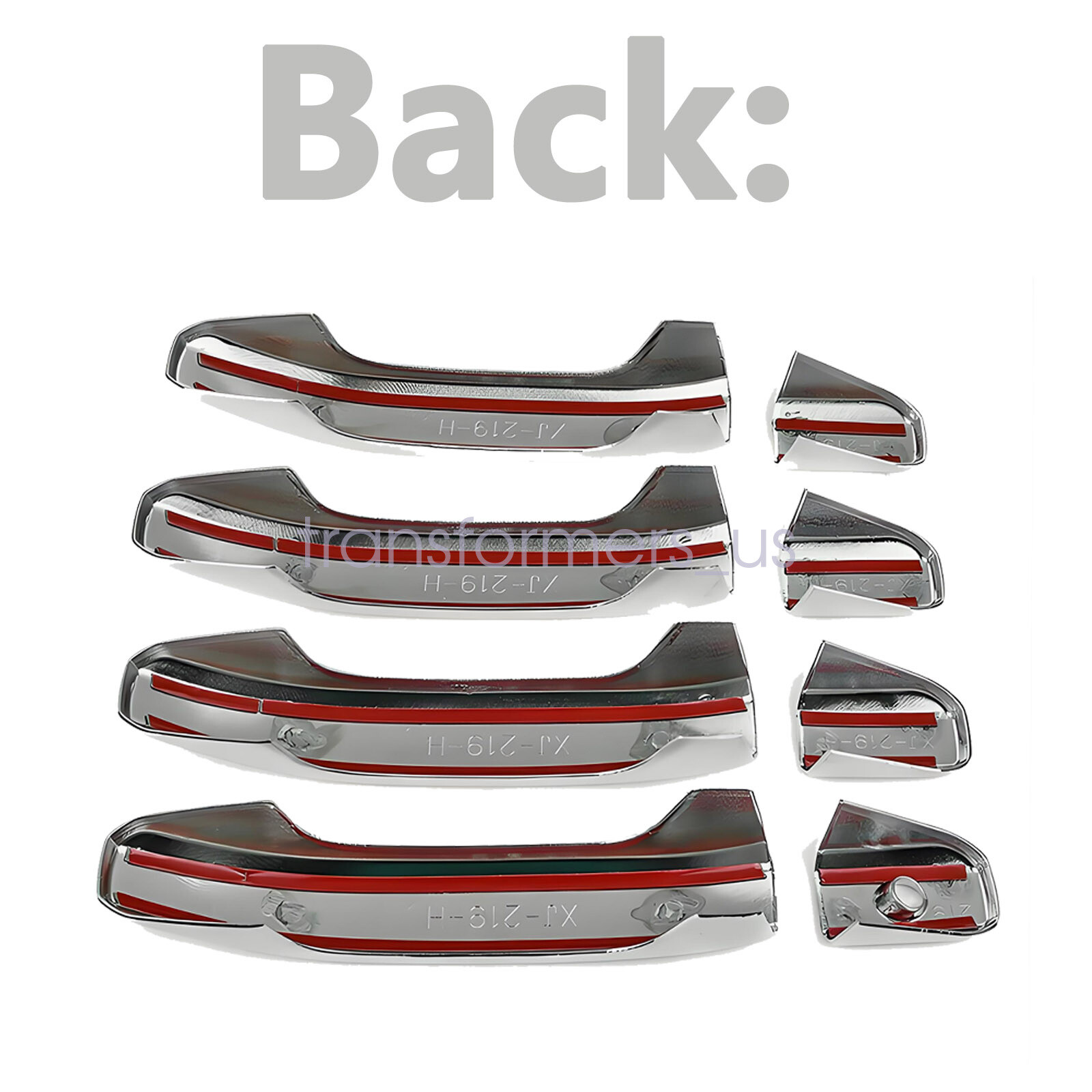 Chrome 4 Door Handle Cover for 2020-2024 Chevy Silverado 1500+2500+3500+HD Truck