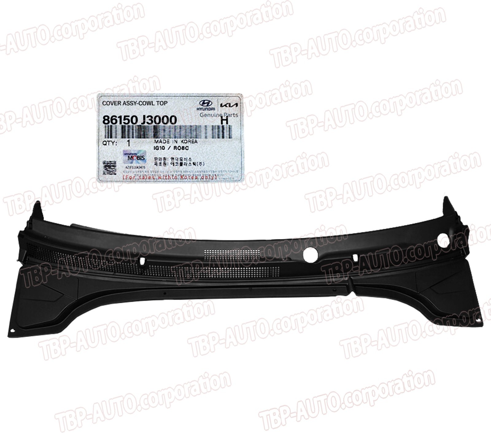 OEM ® Cowl Grille Top Wiper Motor Cover 2019-2022 Hyundai Veloster 86150J3000