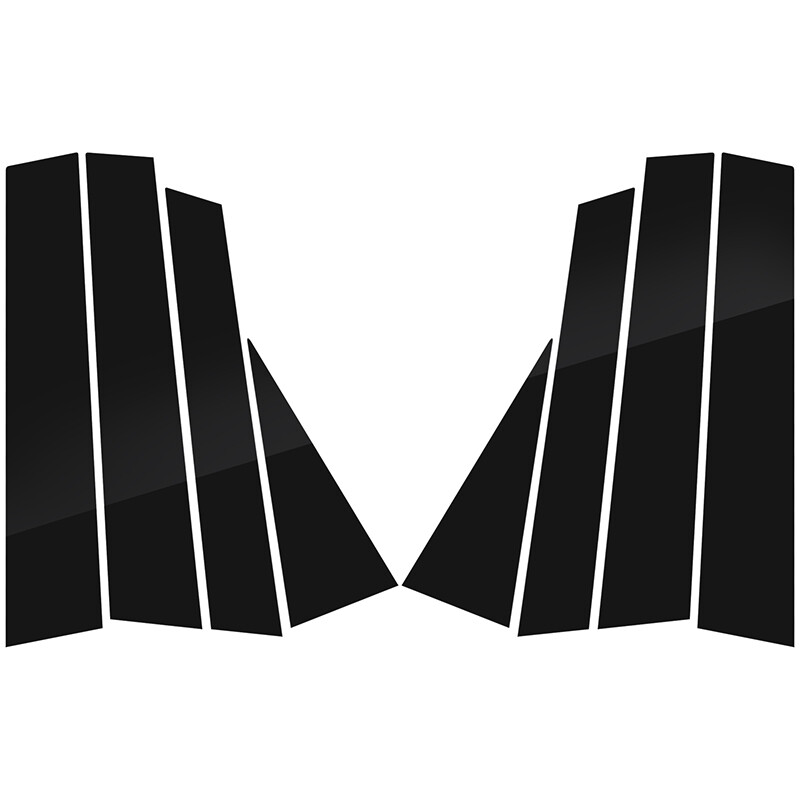 Black Polycarbonate Car Window Pillar Posts Trim Cover Fits For Honda CR-V 2023
