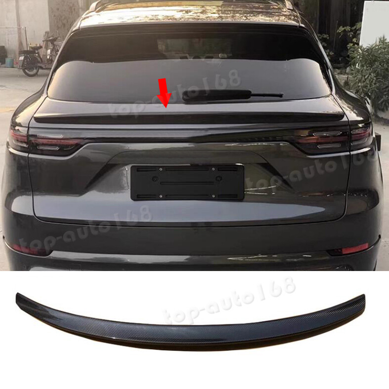 For Porsche Cayenne SUV 2019-2023 Rear Tail Door Spoiler Wing Lip Carbon Fiber
