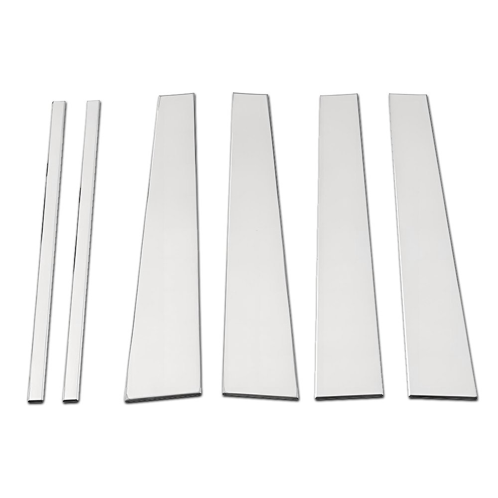 6PCS Pillar Post Pre Cut Door Window Trim Chrome For 1997-2017 Lincoln Navigator