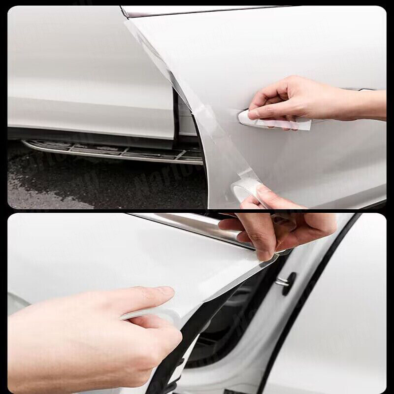 Accessories Transparent Vinyl Car Door Sill Scuff Cover Plate Sticker FOR Toyota