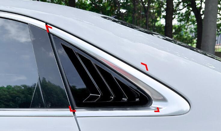 2X For 2022-2024 Audi A3 8Y Sedan Glossy Black ABS Rear Side Window Blinds Trim