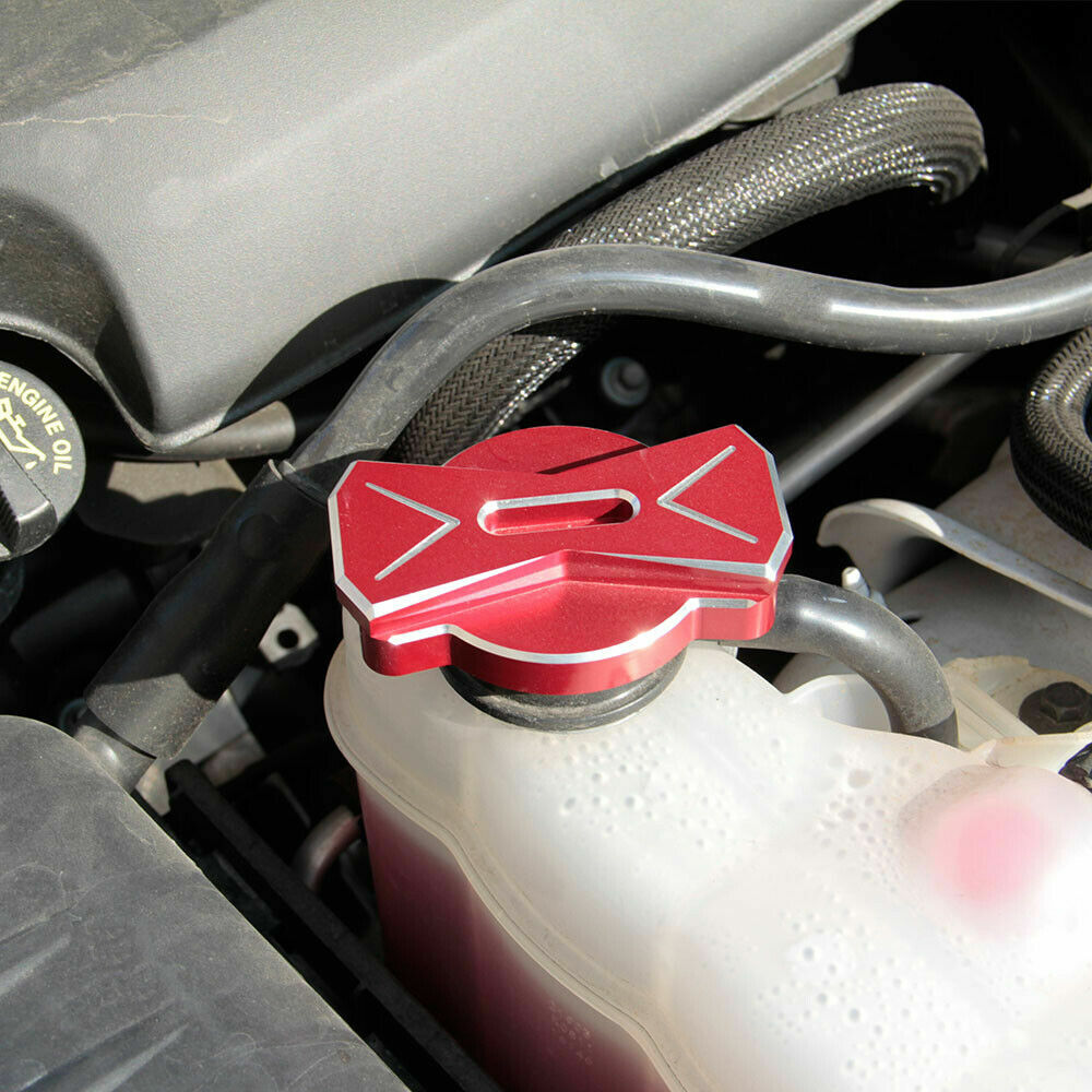 Aluminium Alloy CNC Radiator Cap Cover Trim For Challenger Charger 2009-2020 Red