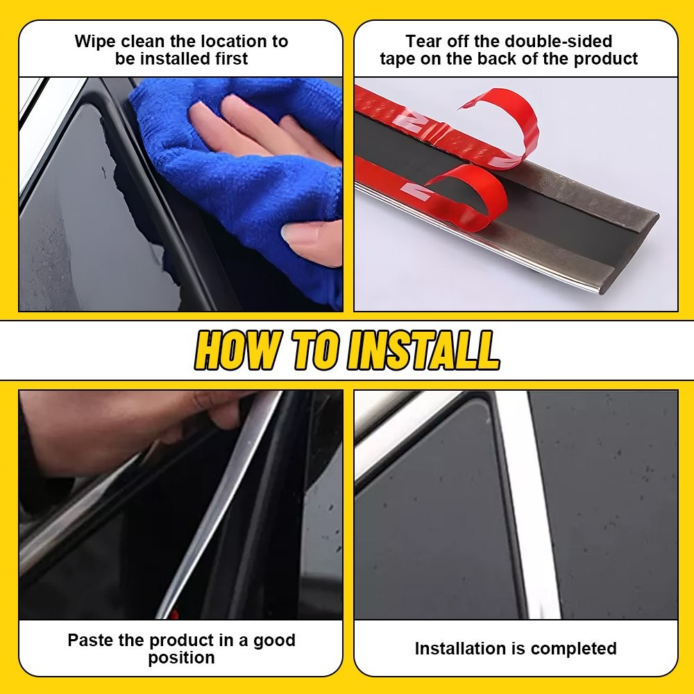 2.2cm 16ft Chrome Trim Molding Strip Car Door Window Bumper Side Trime Protector