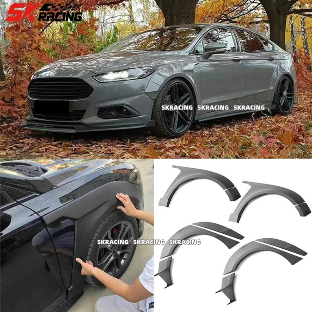 Primer Fender Flare Bodykits Wheel Arch Cover Trim 10X For Ford Fusion 2014-2018