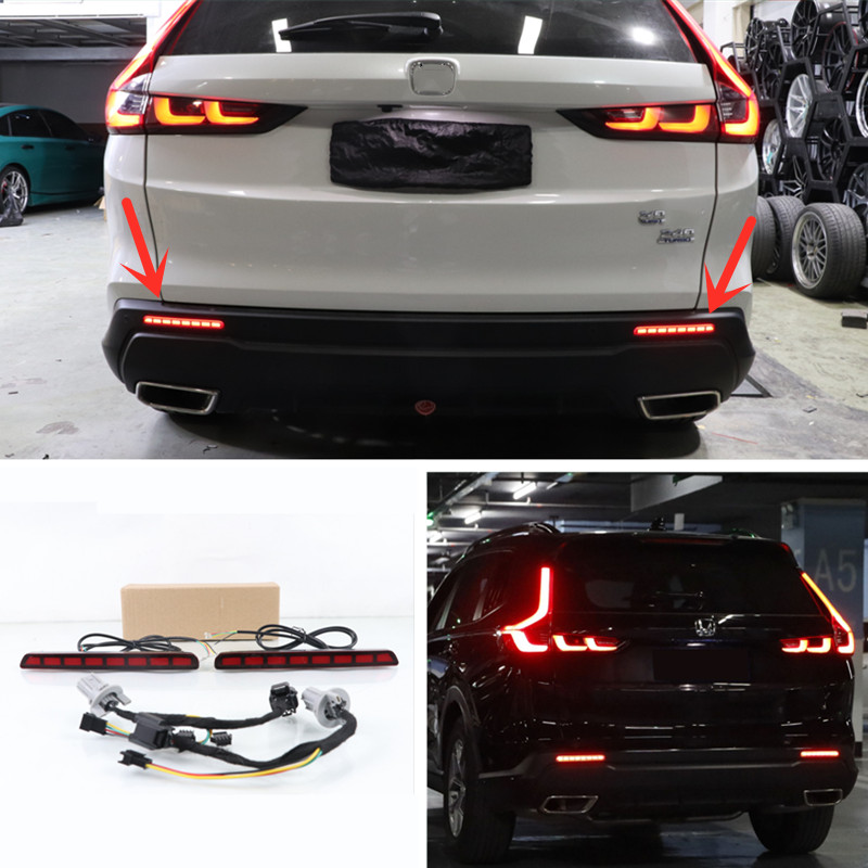 Square Rear Bumper decoration lamp led brake light For Honda CR-V CRV 2023-2026