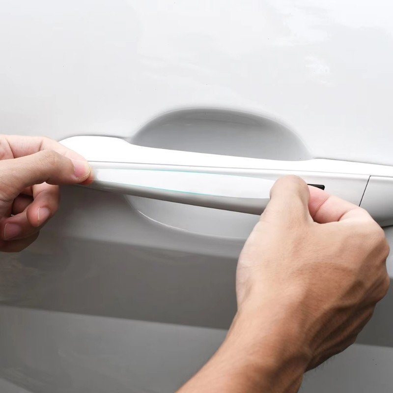 Car Exterior Door Handle Protector Transparent PVC Film Scratch Resistant Layer
