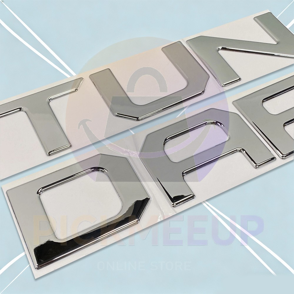 Gloss Chrome Rear Emblem Badges For 2022 2023 2024 2025 TUNDRA Tailgate Letters