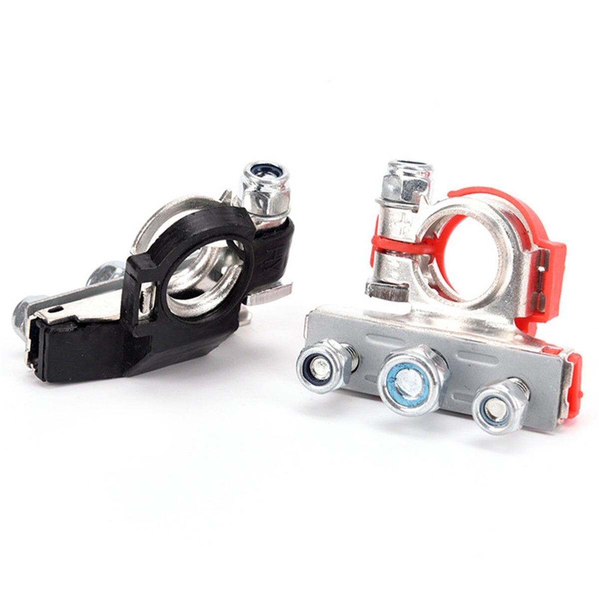 2Pcs Battery Terminal Cable Clamp Clips Positive Negative Car Quick Connector