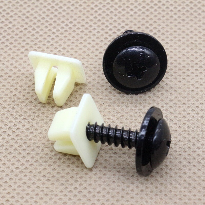 2 Set M4.8×19 General Purpose Splash Shield Screw & Grommet Nut For Honda Acura
