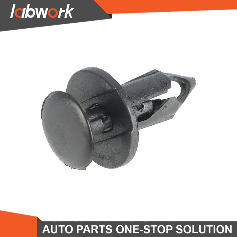 Labwork 100p 8mm Car Hole Push Pin Clips Plastic Rivets Fastener Fender Bumper