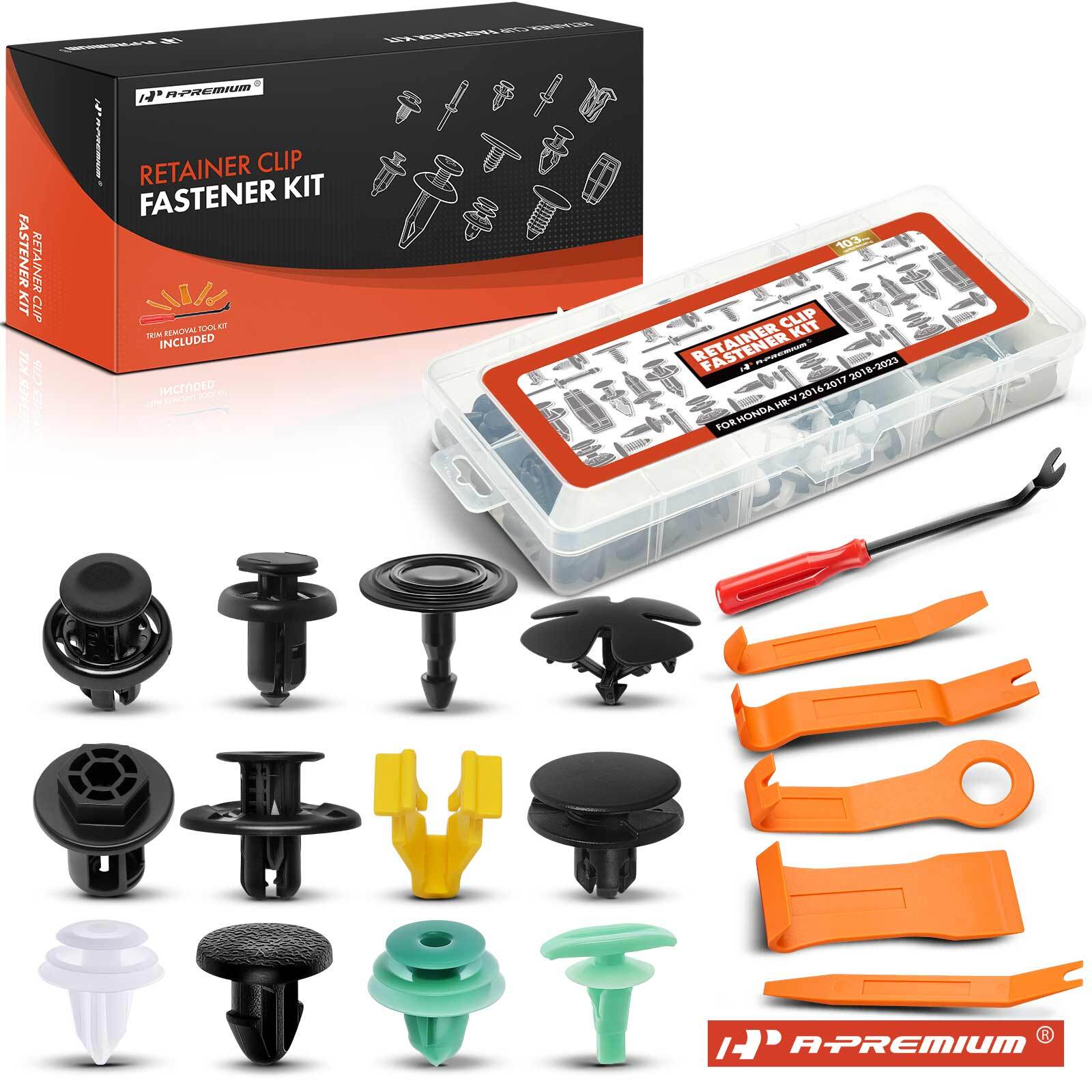 A-Premium 103Pcs Bumper Fender Trim Clips Retainer Fastener Kits for Honda HR-V