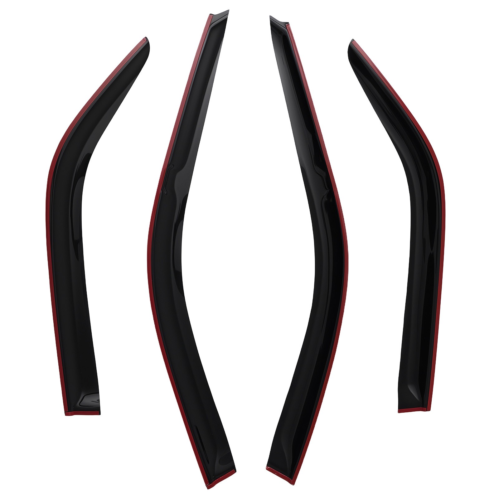 Window Rain Deflectors Visor for Honda Civic Sedan 1992-1995 Black 4Pcs